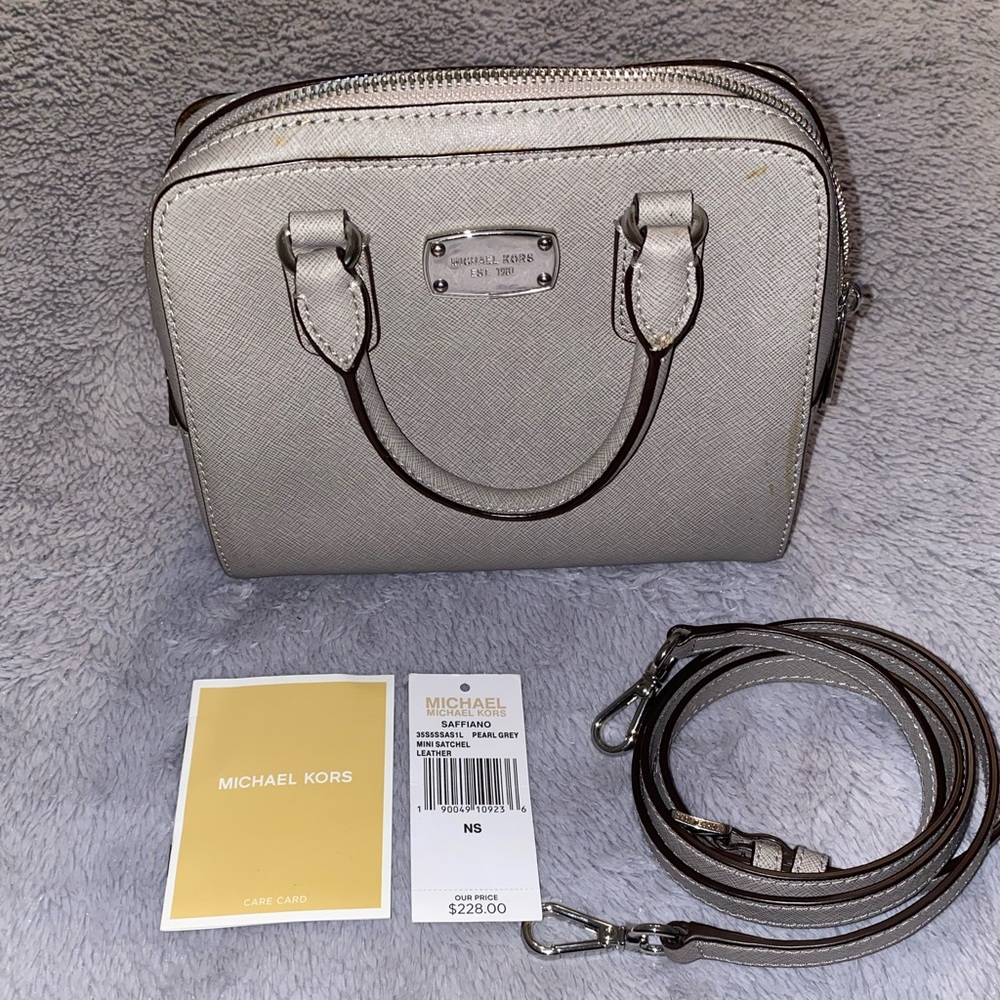 Michael Kors gray handbag/crossbody